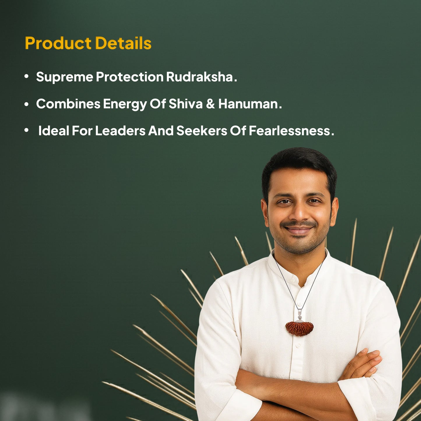 14 Mukhi Rudraksha Pendant - Indian