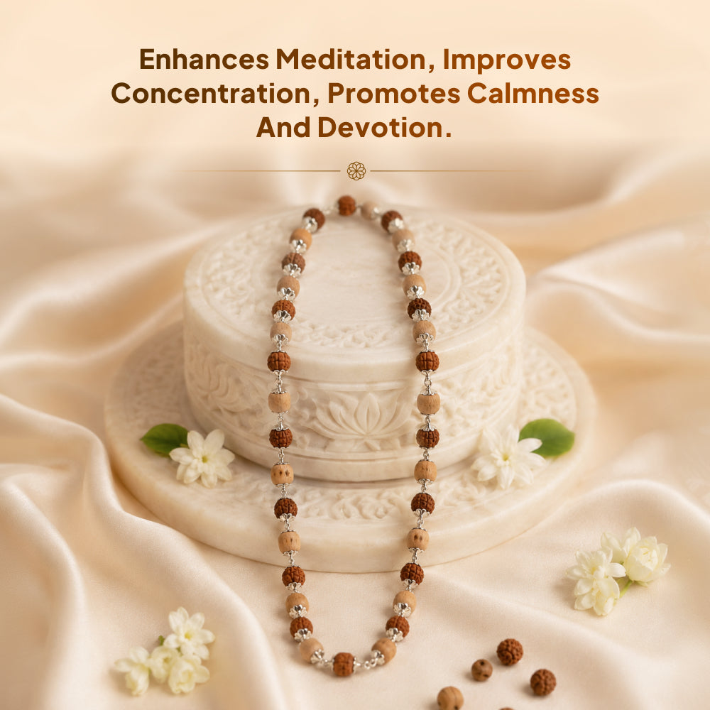 Rudraksha Tulsi Mala