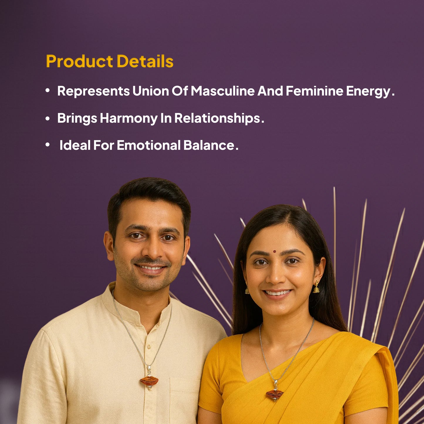 2 Mukhi Rudraksha Pendant- Indian