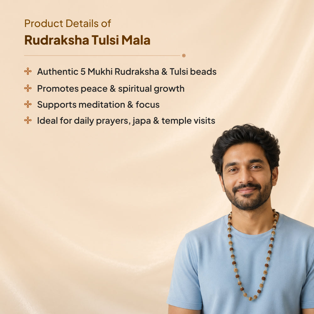 Rudraksha Tulsi Mala