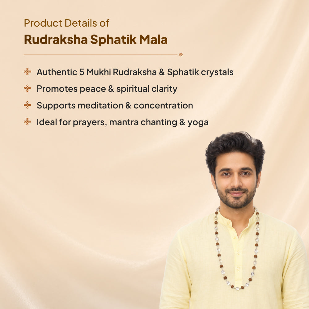 Rudraksha Sphatik Mala