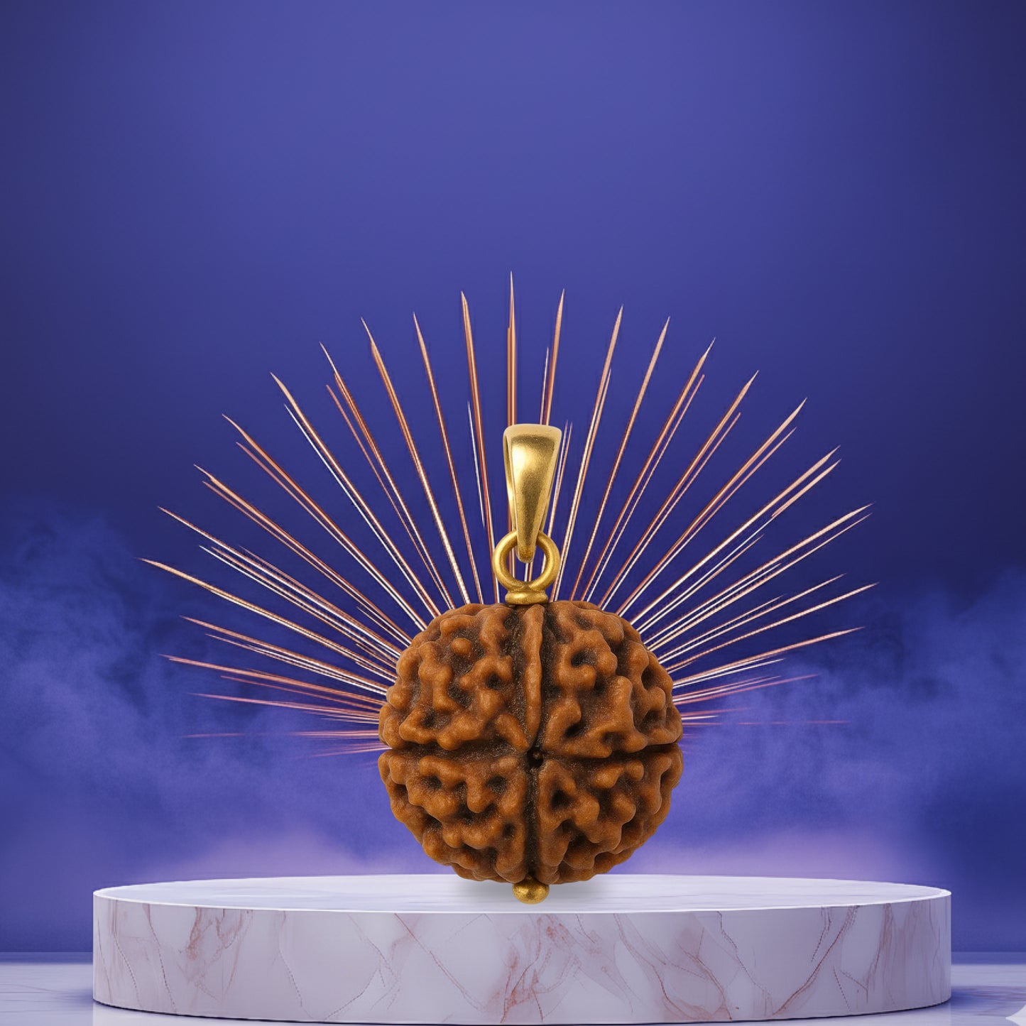 4 Mukhi Rudraksha Pendant- Nepali