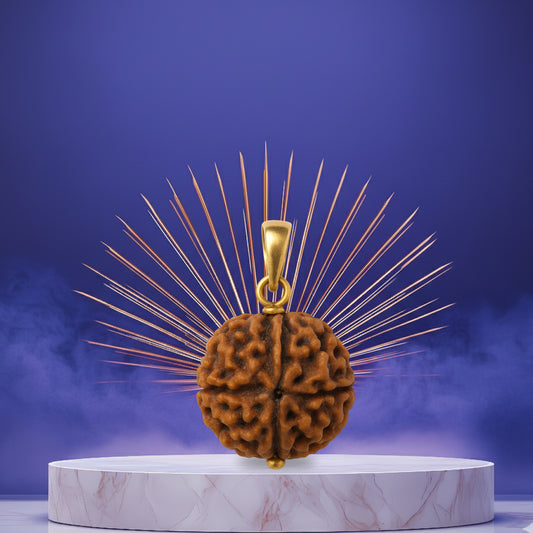 4 Mukhi Rudraksha Pendant- Nepali