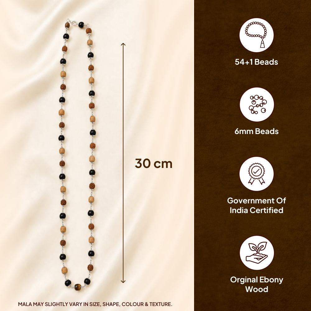 Karungali Rudraksha Tulsi Mala