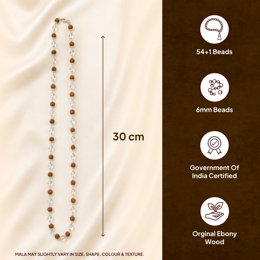 Rudraksha Sphatik Mala