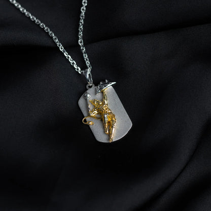 Hanuman Mountain Silver Pendant