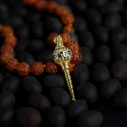 Hanuman Gadda Gold Pendant
