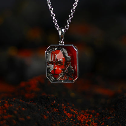 Angry Hanuman Tag Silver Pendant