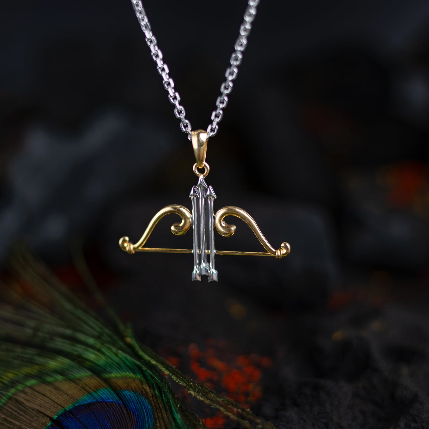 Khatu Shyam Bow Arrow Silver Pendant