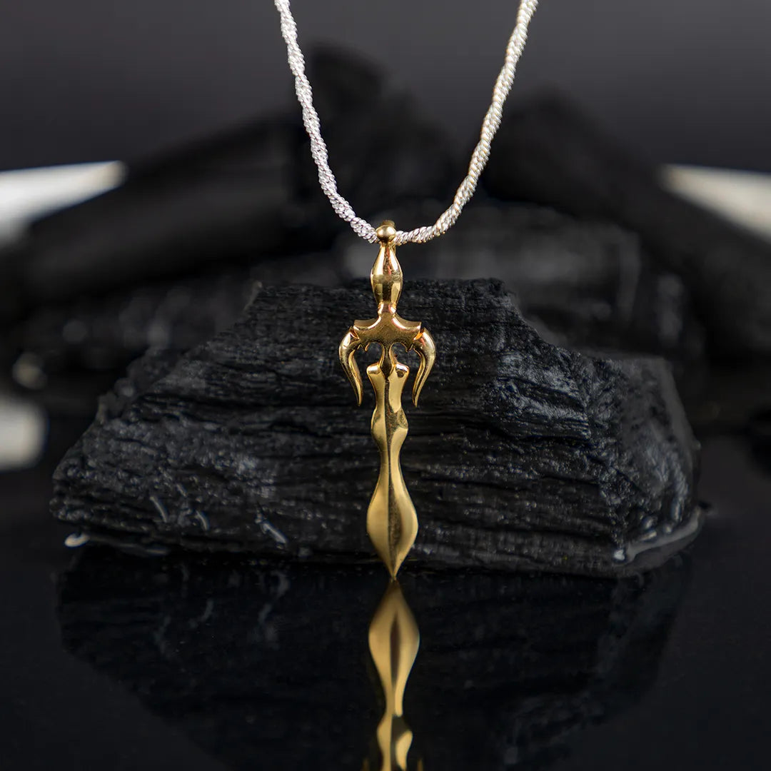 Trishul Talvaar Gold Pendant