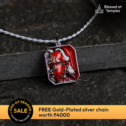 Angry Hanuman Tag Gold Pendant