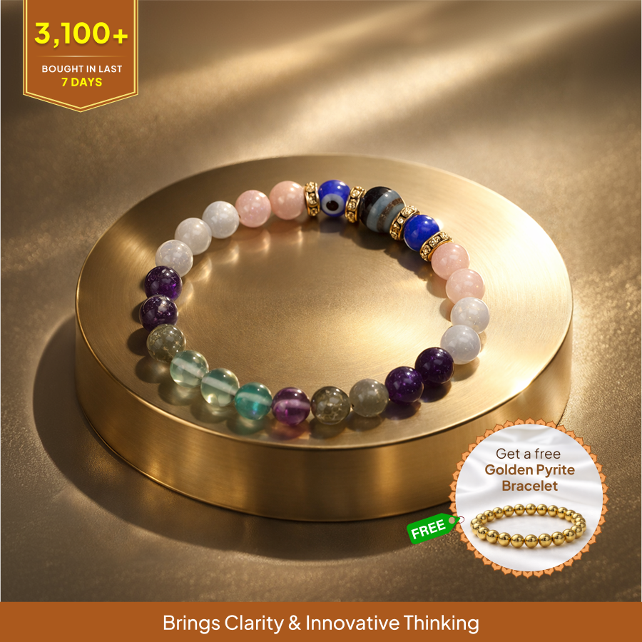 Aquarius (Kumbha) Rashi Crystal Bracelet