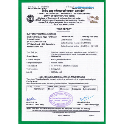 Karungali Mala Silver Cap Necklace