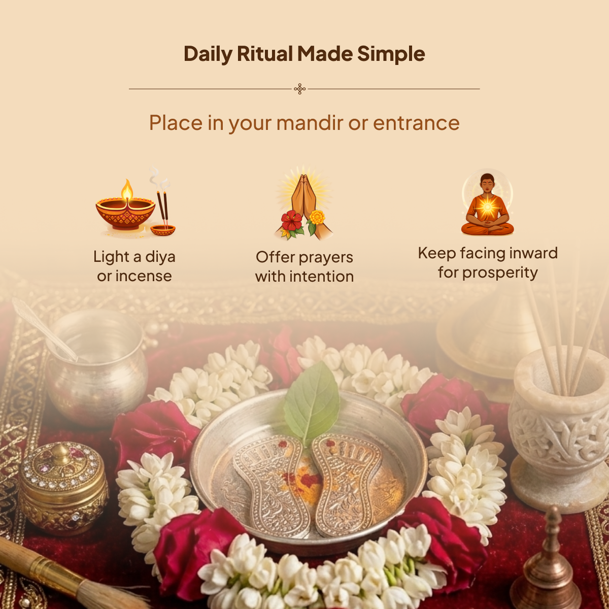 Lakshmi Silver Charan Paduka