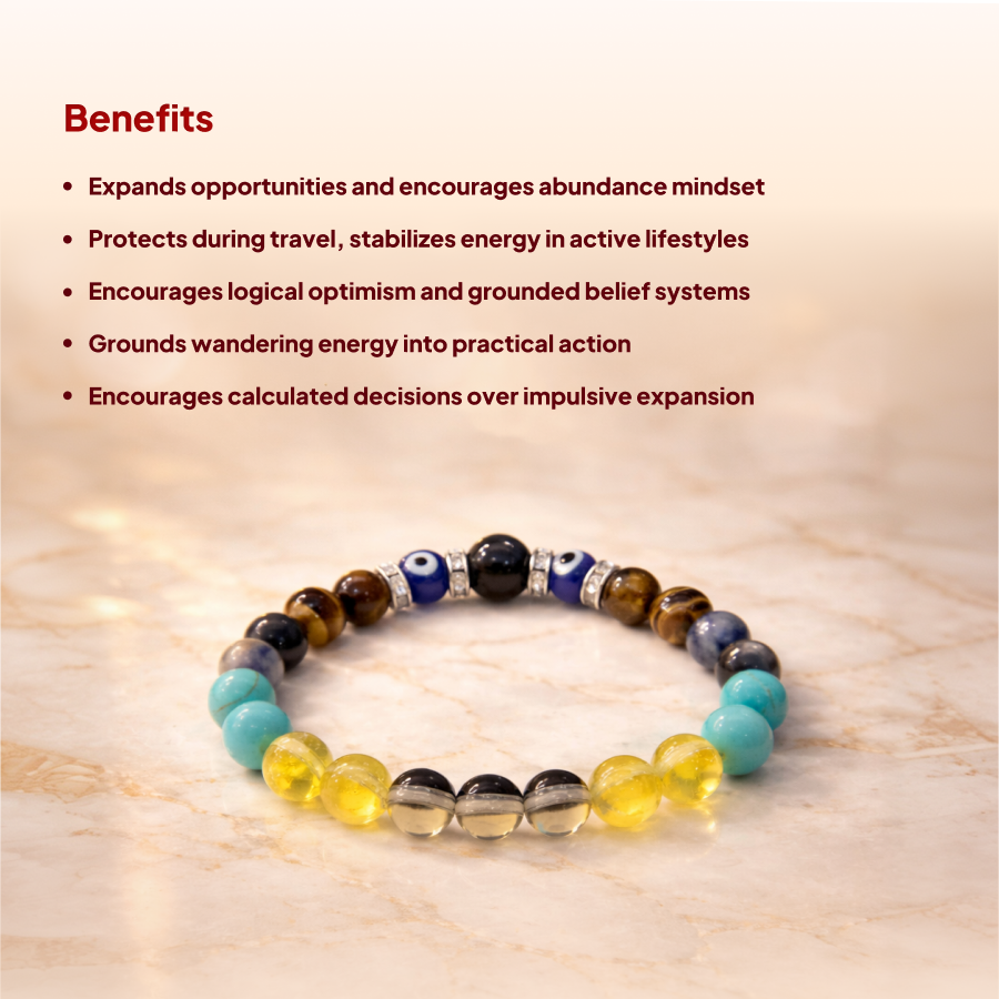 Sagittarius (Dhanu) Rashi Crystal Bracelet