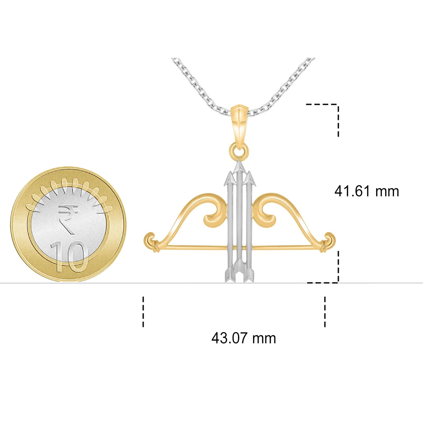 Khatu Shyam Bow Arrow Silver Pendant