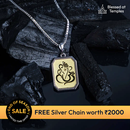 Ganesha Tag Silver Pendant