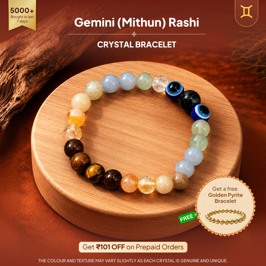 Mithun (Gemini) Rashi Crystal Bracelet