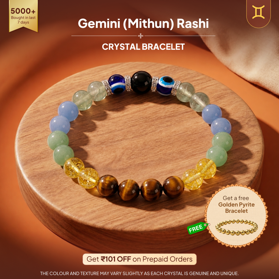 Mithun (Gemini) Rashi Crystal Bracelet