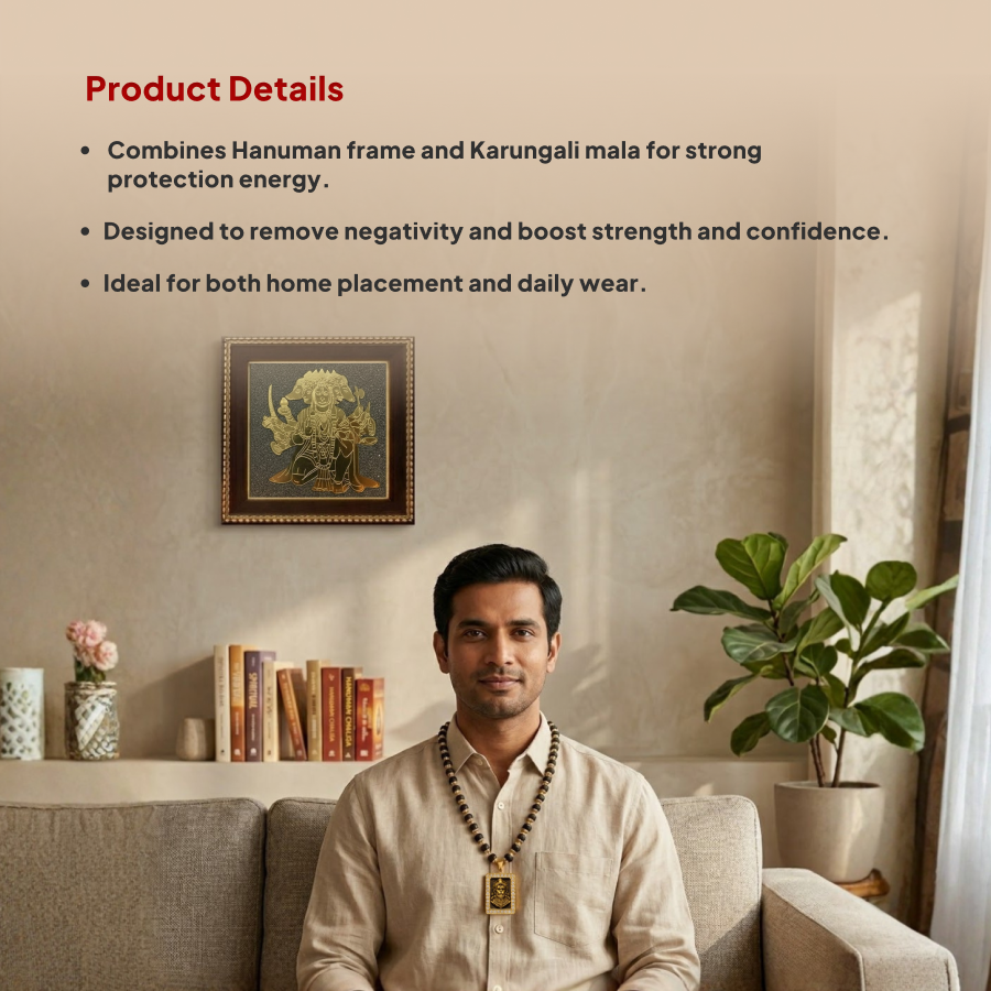 Hanuman Frame & Karungali Protection Combo