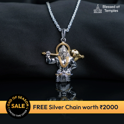 Jai Hanuman Silver Pendant