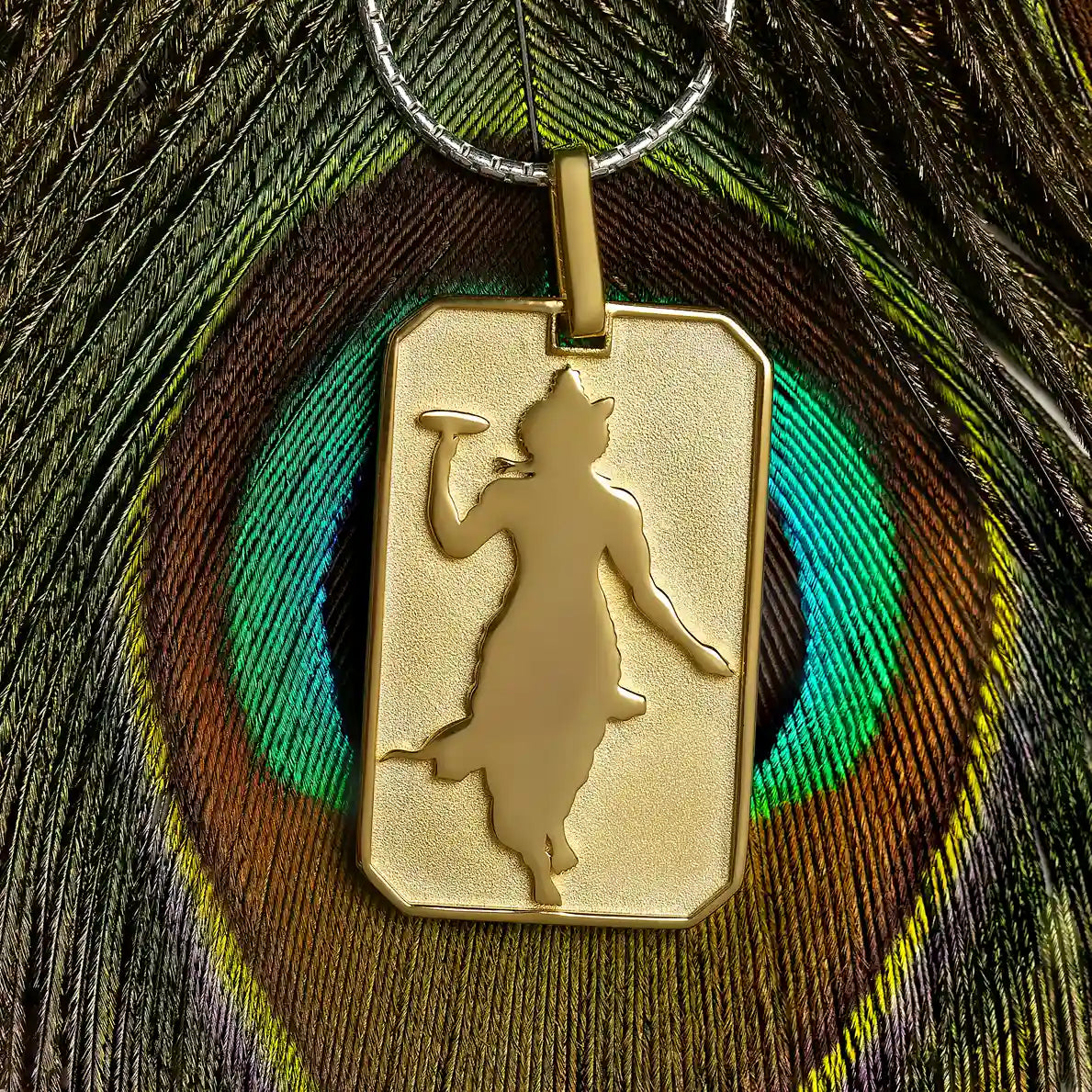 Krishna Feather Dual Pendant