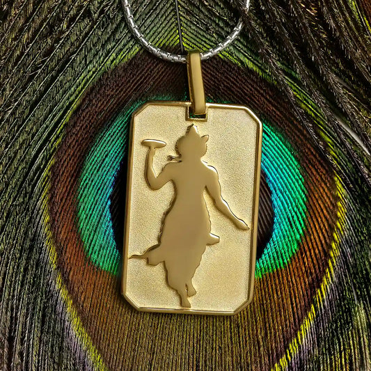 Krishna Feather Dual Pendant