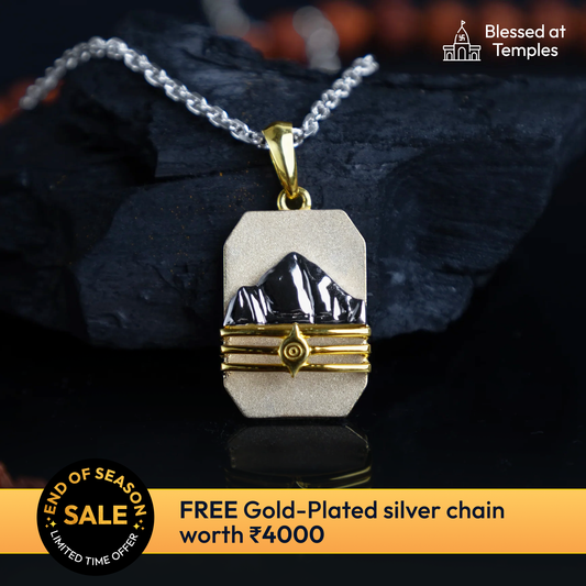 Kailash Parvat Trinetra Gold Pendant