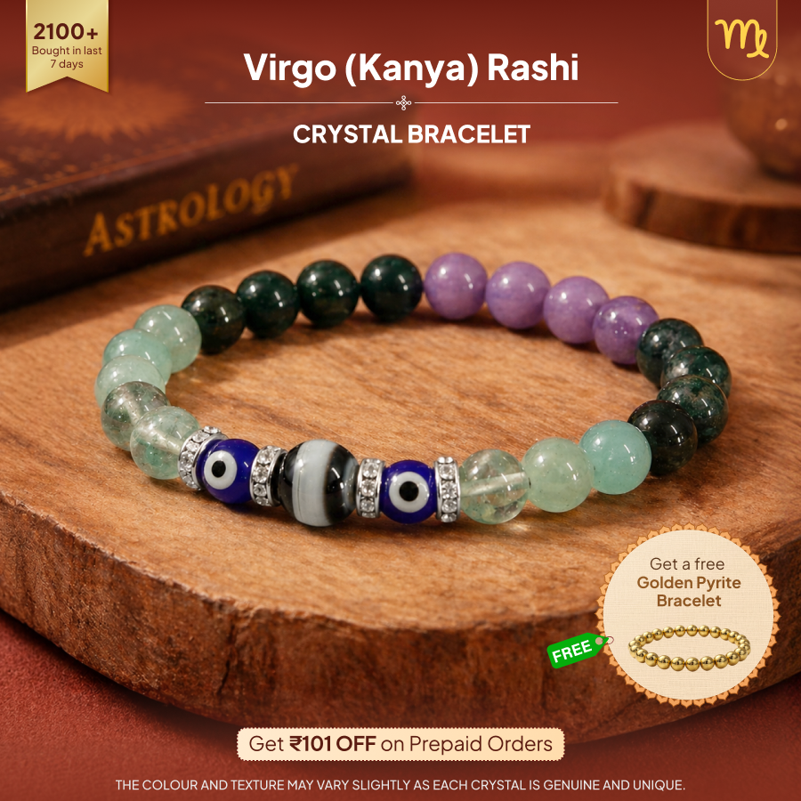 Kanya (Virgo) Rashi Crystal Bracelet