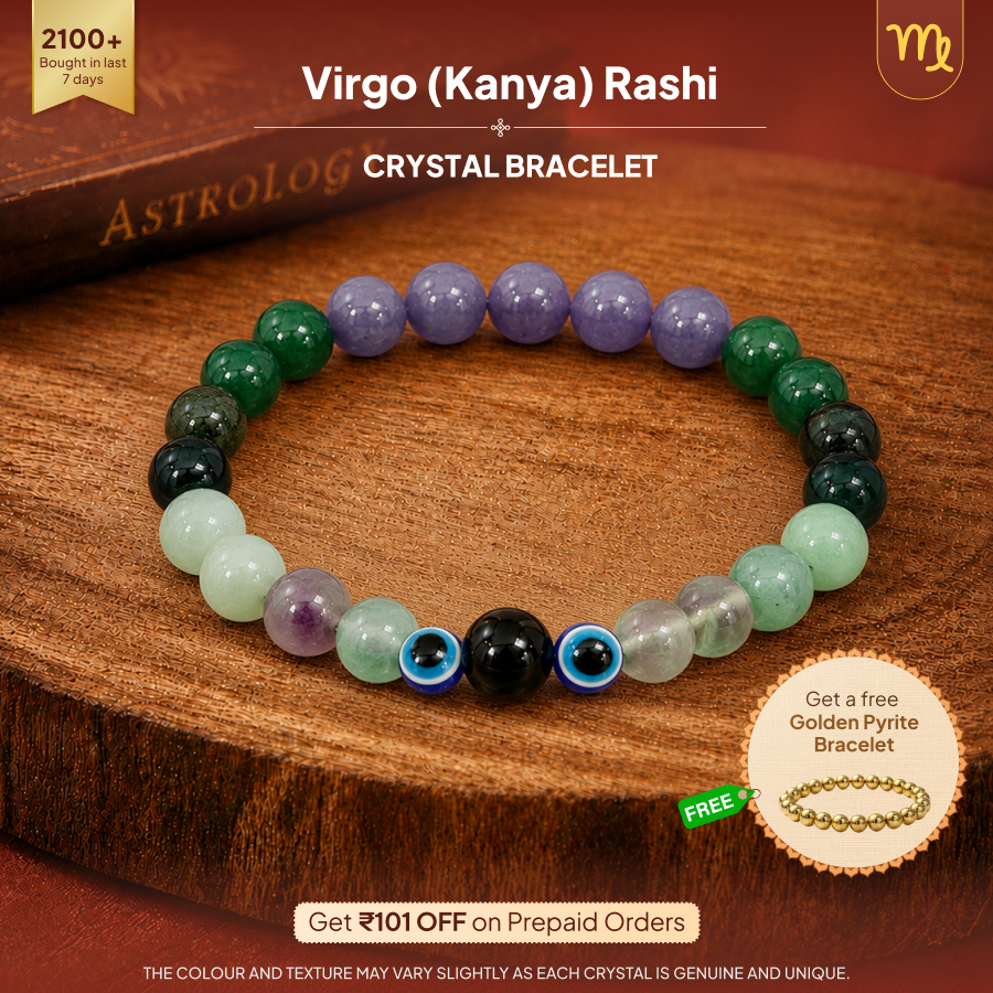 Kanya (Virgo) Rashi Crystal Bracelet