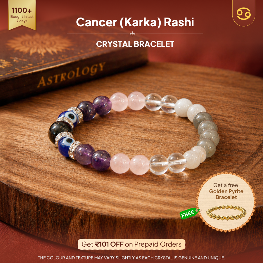 Karka (Cancer) Rashi Crystal Bracelet