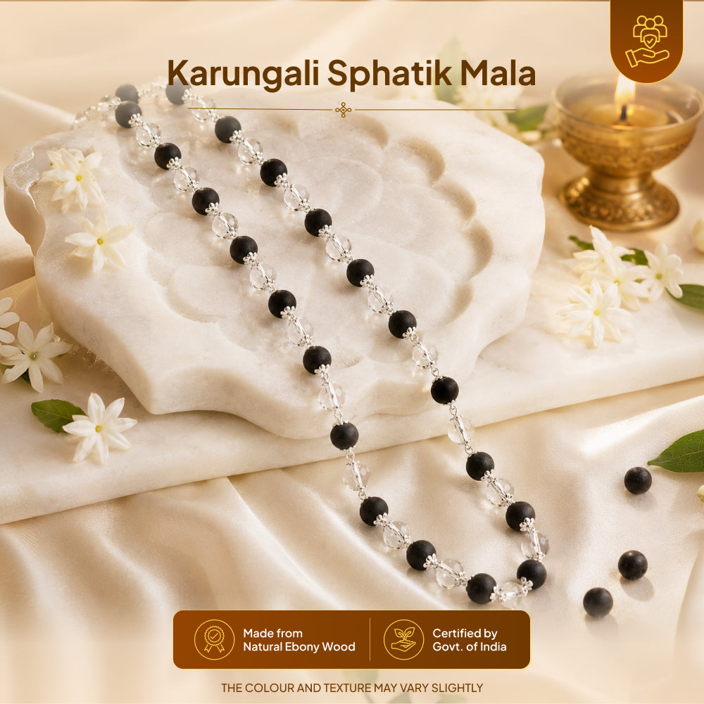 Karungali Sphatik Mala