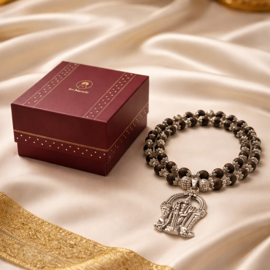 Karungali Mala with Lord Murugan Pendant