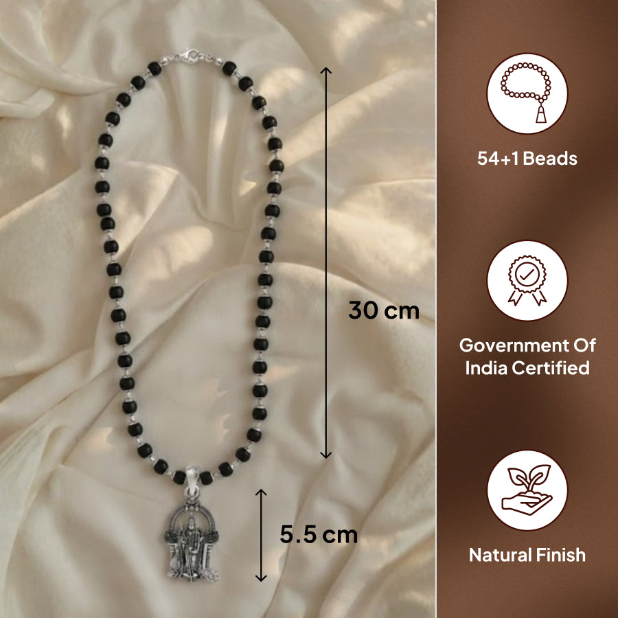 Karungali Mala with Lord Murugan Pendant