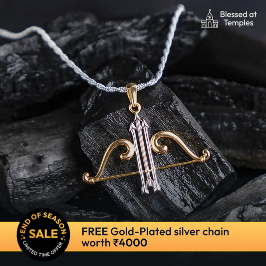 Khatu Shyam Bow Arrow Gold Pendant