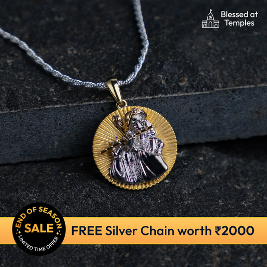 Krishna Flute Silver Pendant