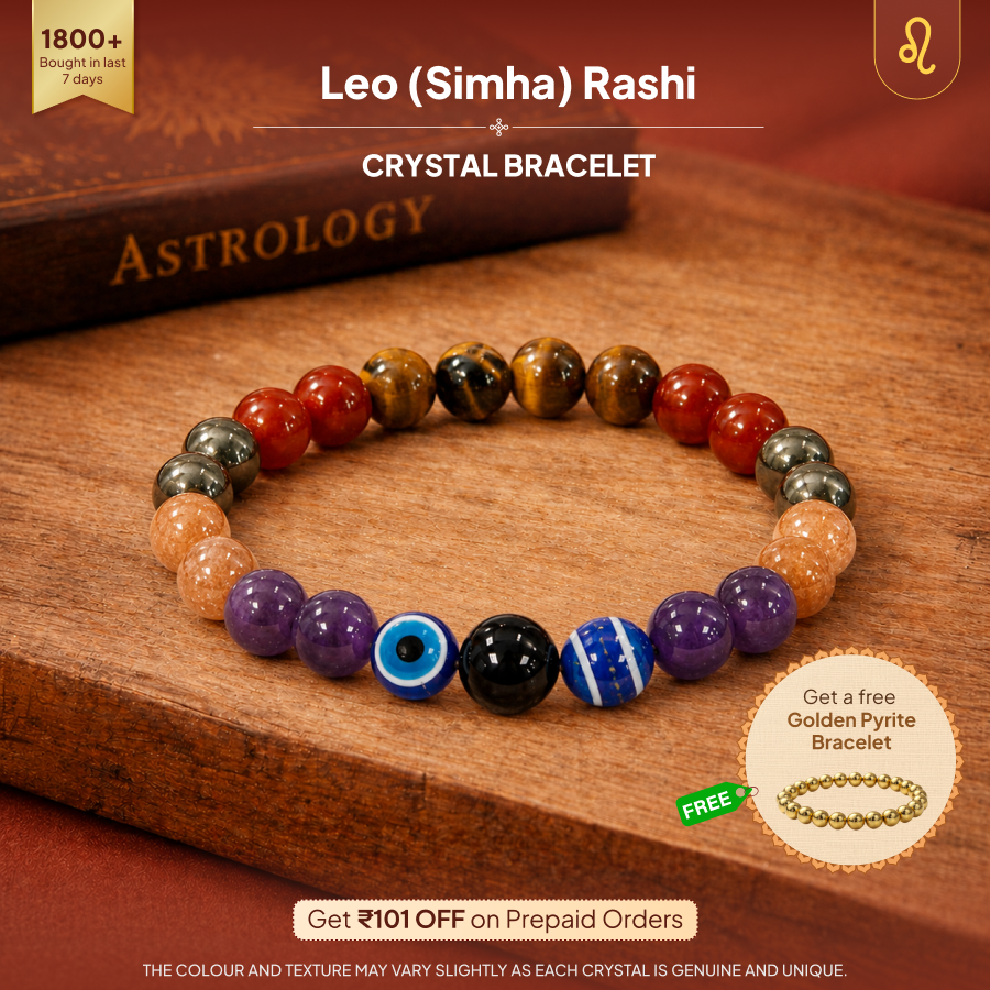 Simha (Leo) Rashi Crystal Bracelet