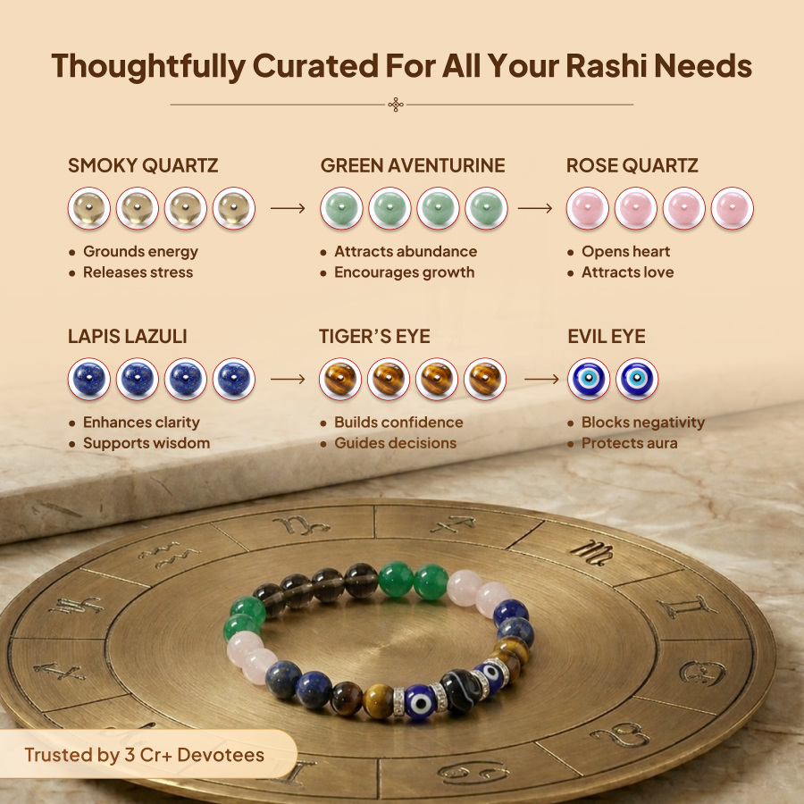 Tula (Libra) Rashi Crystal Bracelet