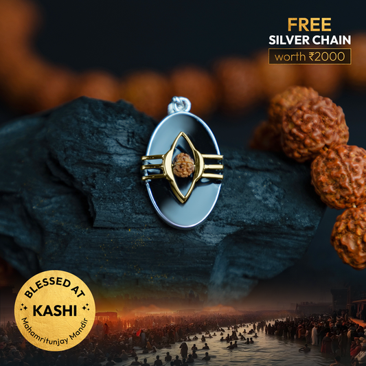 Kashi Blessed Shiv Linga Trinetra Pendant