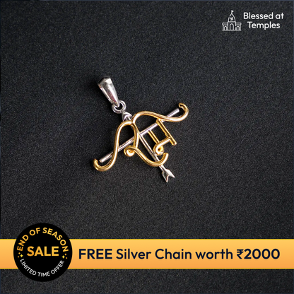 Ram Bow Arrow Silver Pendant