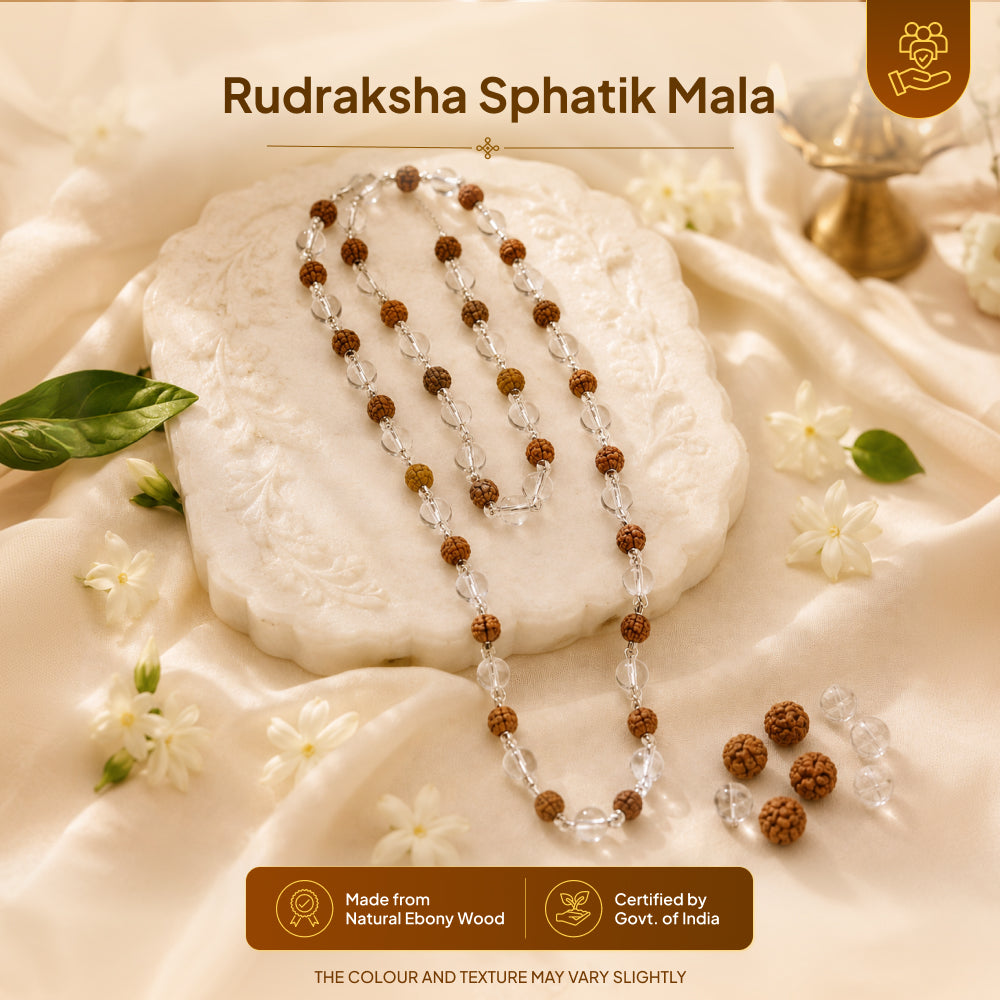 Rudraksha Sphatik Mala