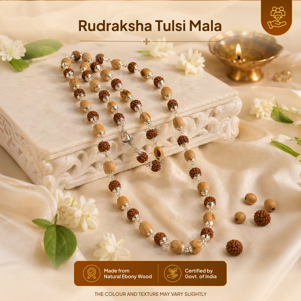 Rudraksha Tulsi Mala