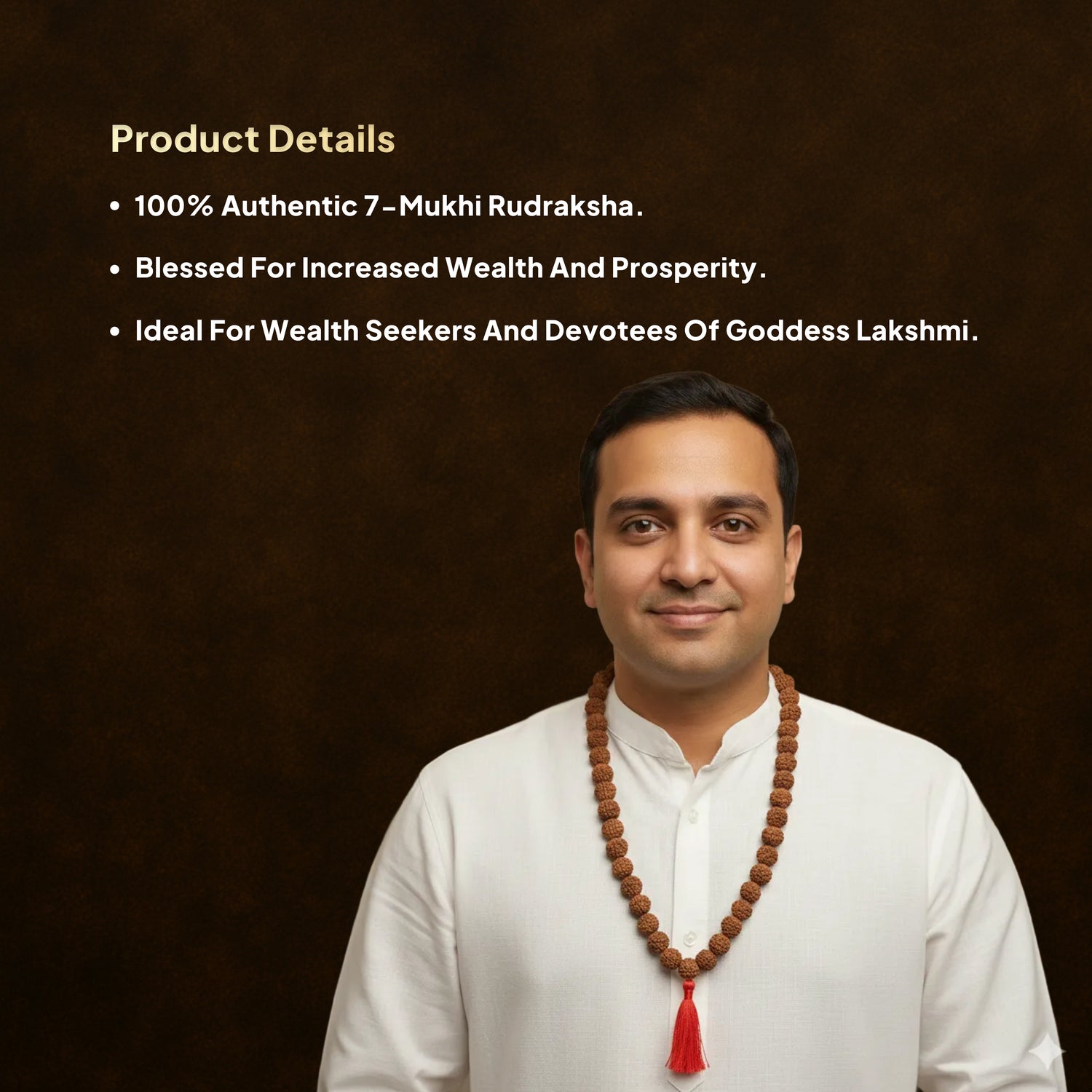 7 Mukhi Rudraksha Mala