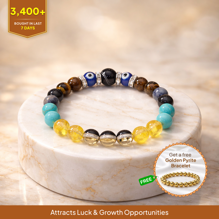 Sagittarius (Dhanu) Rashi Crystal Bracelet