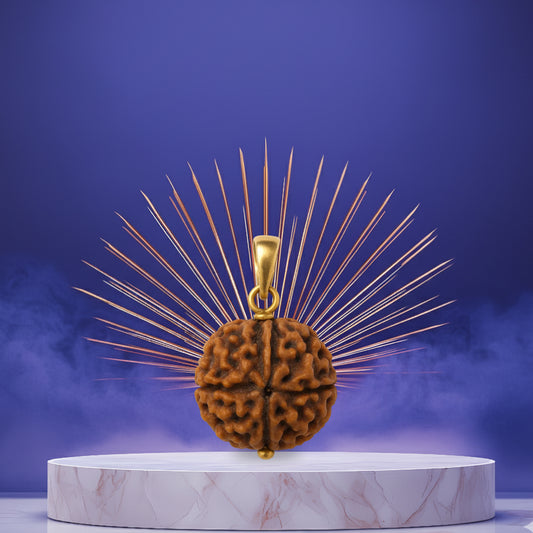 4 Mukhi Rudraksha Pendant- Nepali