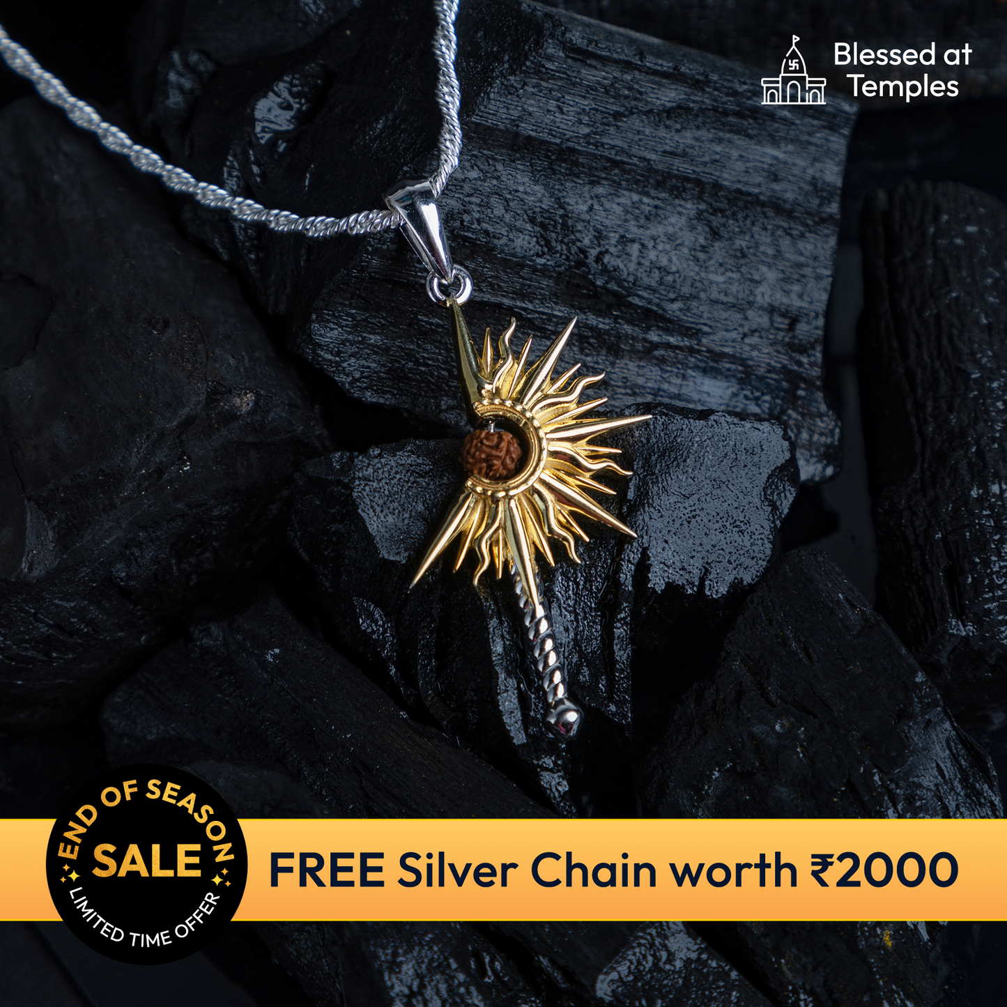 Surya Gadda Silver Pendant