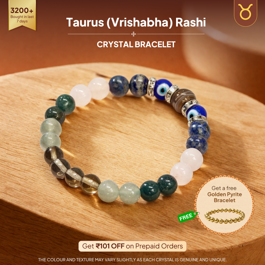 Vrishabha (Taurus) Rashi Crystal Bracelet
