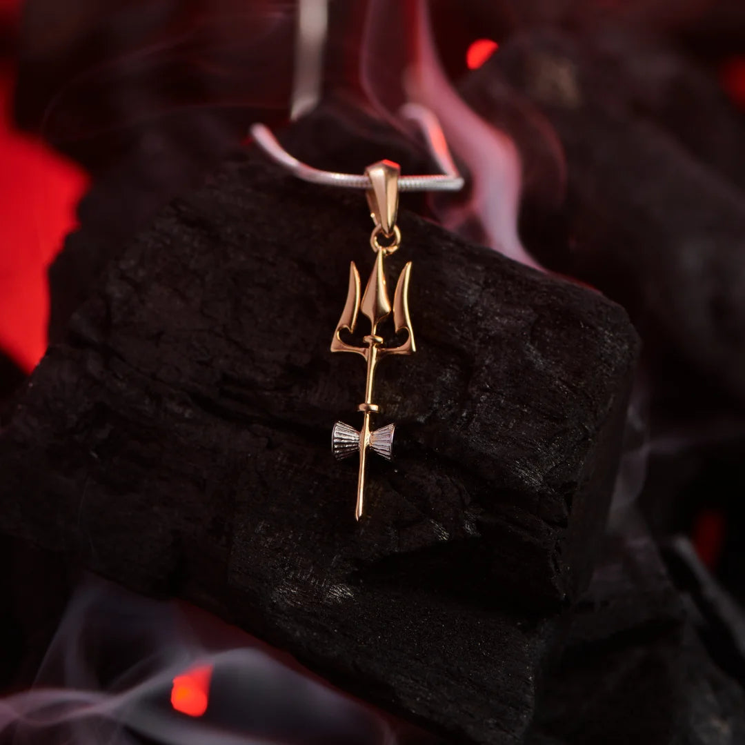 Kashi Blessed Trishul Damru Pendant
