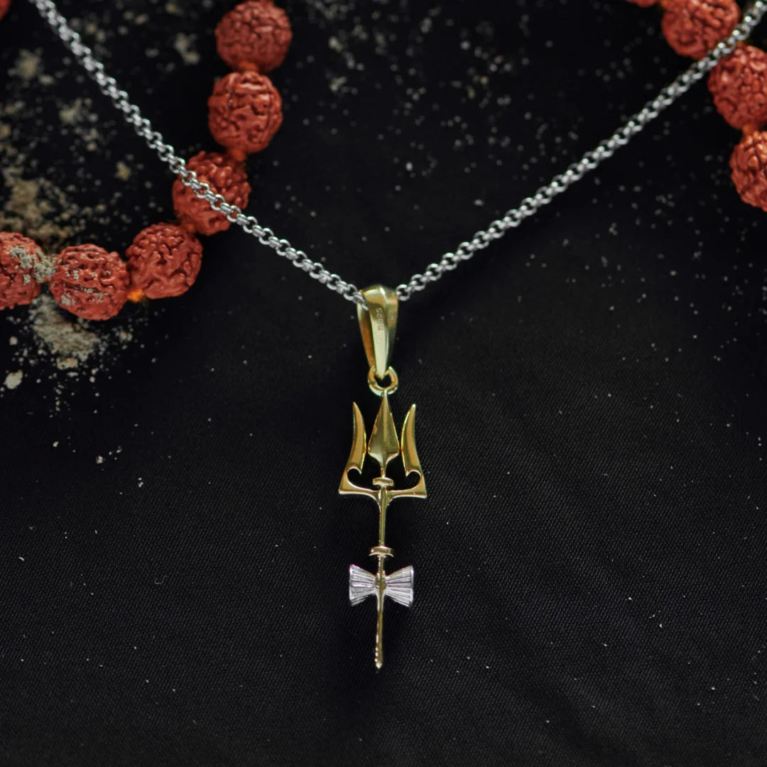 Kashi Blessed Trishul Damru Pendant