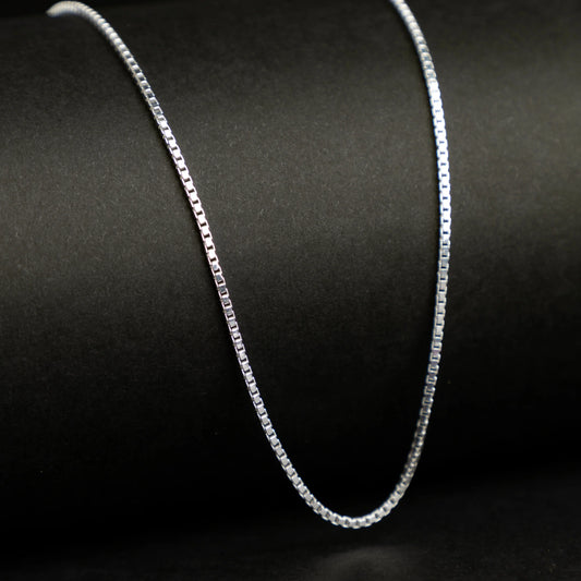 Box Square Chain | Sleek and Modern Silver Chain